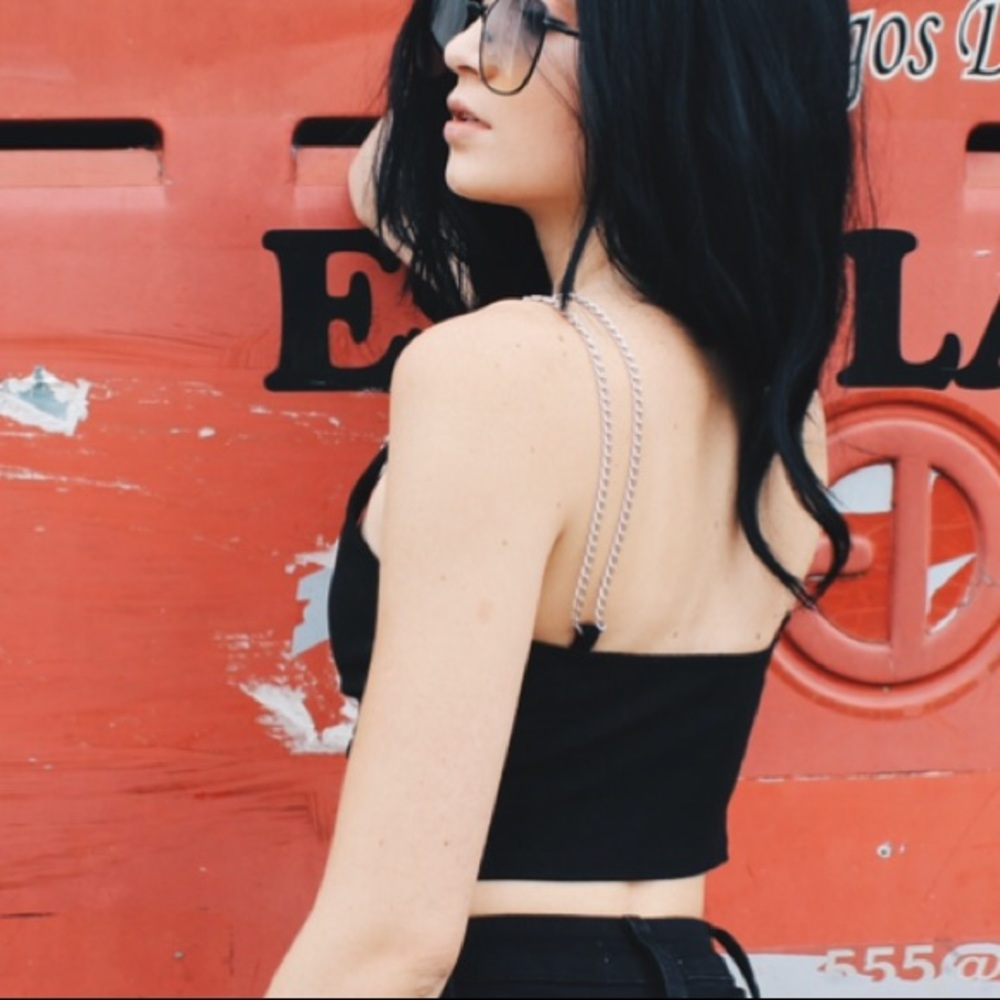 Black top with chain detail